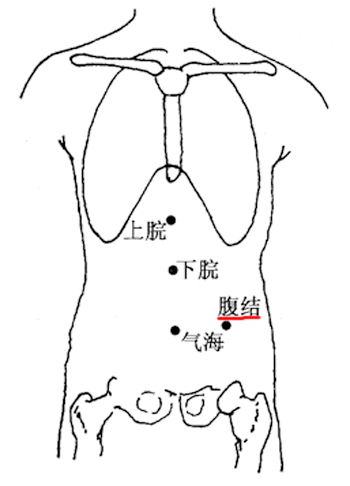 腹結(jié)穴→治腹痛、痢疾